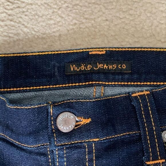 Nudie Dark Blue Denim Jeans - Picture 4 of 8